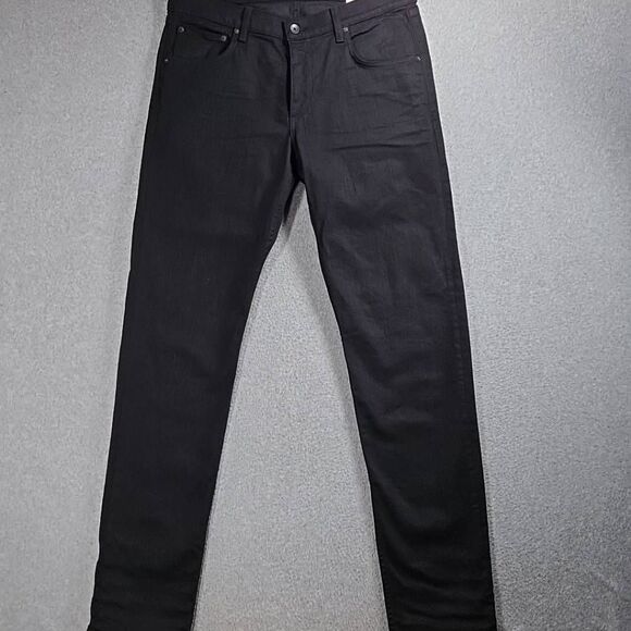 Rag & Bone Jeans Mens 34x35 Fit 2 Black Standard Issue Button Fly Slim Fit USA - Picture 1 of 13
